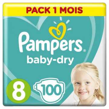 PAMPERS BABY-DRY Taille 8 -...