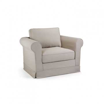 ROY Fauteuil Tissu Beige -...