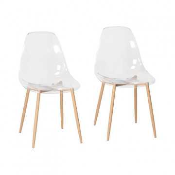 Lot de 2 chaises cristal...