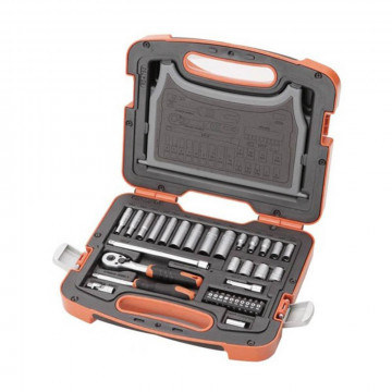 Coffret douilles 34 pièces 1/4
