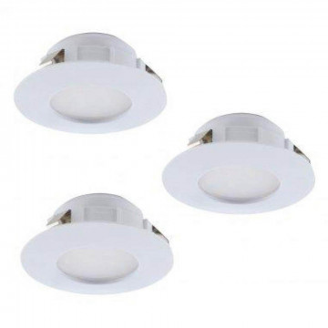Lot de 3 spots ronds blanc...