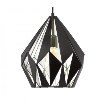 Suspension noir argent...