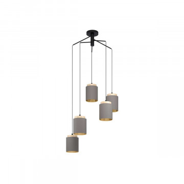 Suspension en bois et tissu...