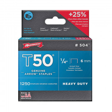 Agrafes Arrow T50 6mm x1250