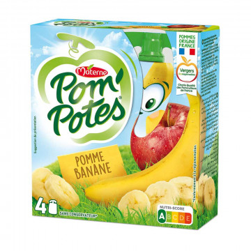 Compote pomme banane 4x90g