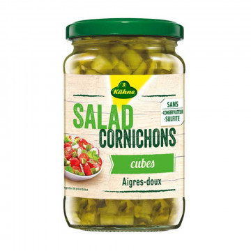 Cornichons salad cubes...
