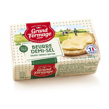 Beurre demi sel plaquette 200g