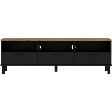 OXFORD Meuble TV décor noir...