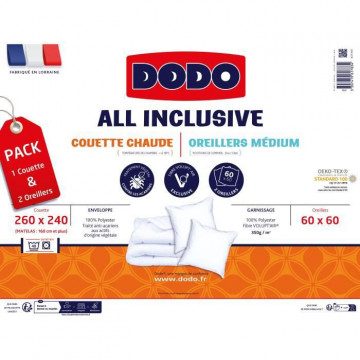 Pack couette 240x260 cm + 2...