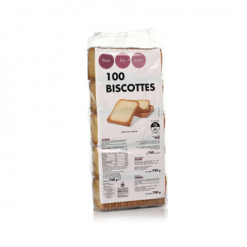 Biscottes 100 tranches 750g