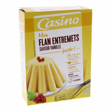 Préparation flan entremets...