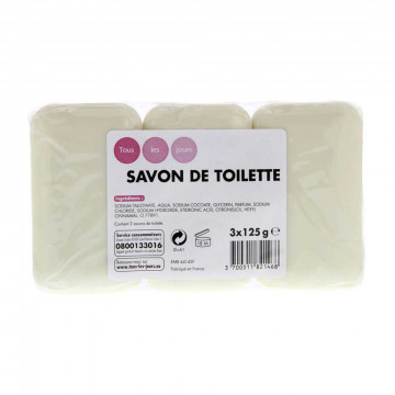 Savon de toilette 3x125g