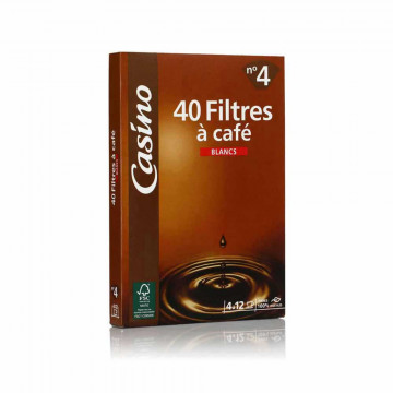 Filtres à café blancs N°4 x40
