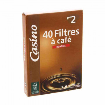 Filtres à café blancs N°2 x40