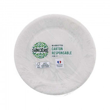 50 assiettes carton blanc...