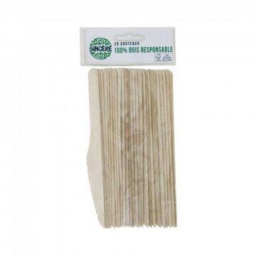 25 Couteaux BIO en bois...