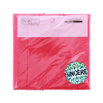 50 Serviettes rouge 33x33cm...