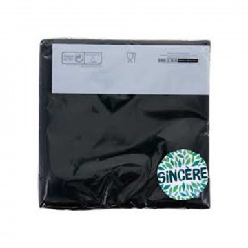 50 Serviettes noir 33x33cm...