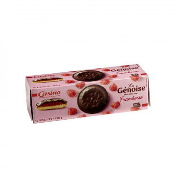Génoise fourrée framboise 150g