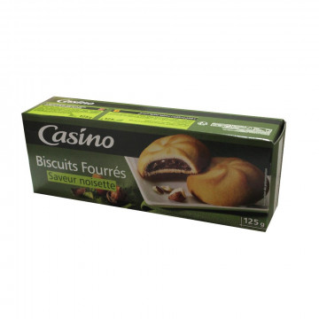 Biscuits fourrés noisette 125g