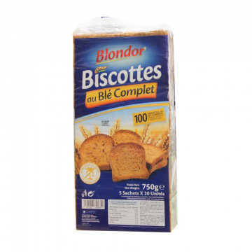 Biscottes au blé complet 750g