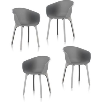 IDEA Lot de 4 chaises de...