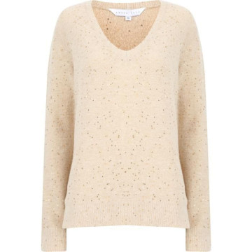 AMARA REYA PullSequins Beige S