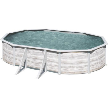 GRE - Piscine ovale acier...