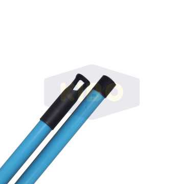 Manche métal gainé bleu 120cm