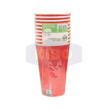 10 Gobelets en carton rouge...