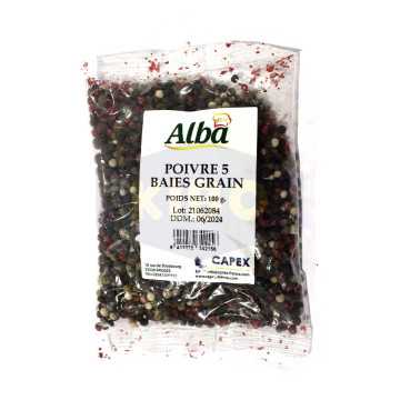 Poivre 5 Baies en grain 100g