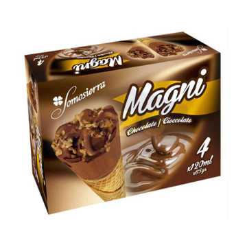 4 Glaces en cornet au...