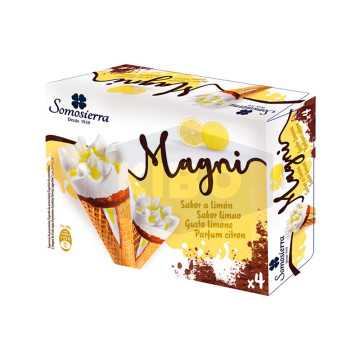 4 Glaces en cornet citron...