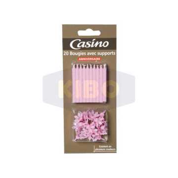 Bougies d'anniversaire rose...