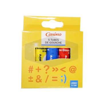 Tubes de gouache x5