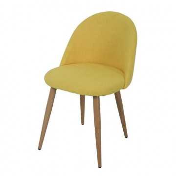 COLE Chaise - Tissu jaune -...